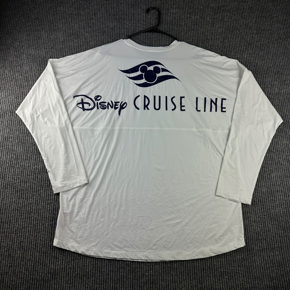 Disney Cruise Line Spirit Jersey Men XL White Long Sleeve Performance Shirt Swm